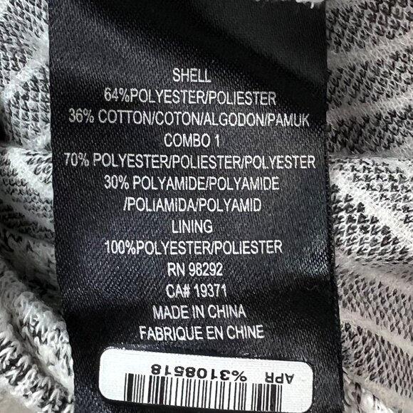 Tibi Whitby Faux Leather Panel Fit & Flare Dress 2 Stretch Tweed Monochrome - Picture 10 of 11